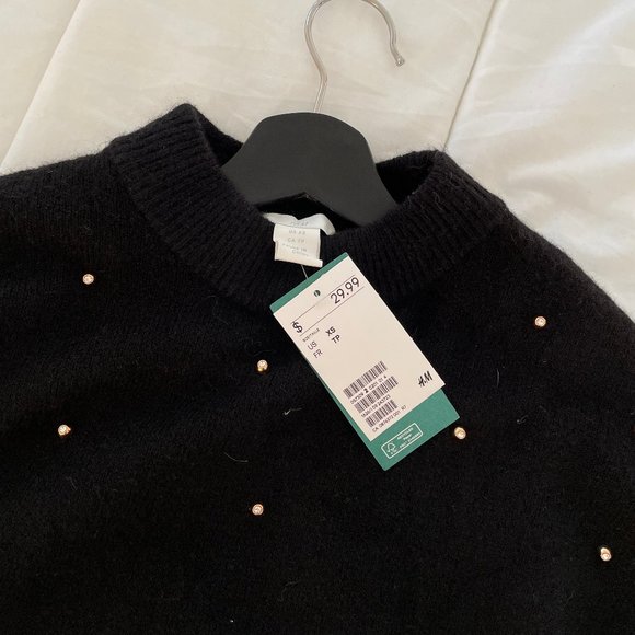 Studded Black Sweater - Picture 3 of 3